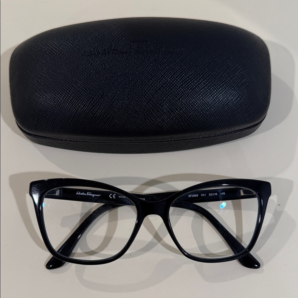 Salvatore Ferragamo Women's Black Cat-Eye Glasses